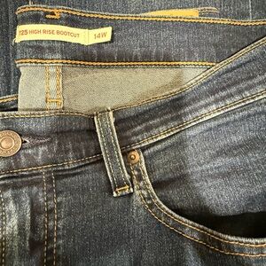 High Rise Bootcut Jeans - Dark Blue